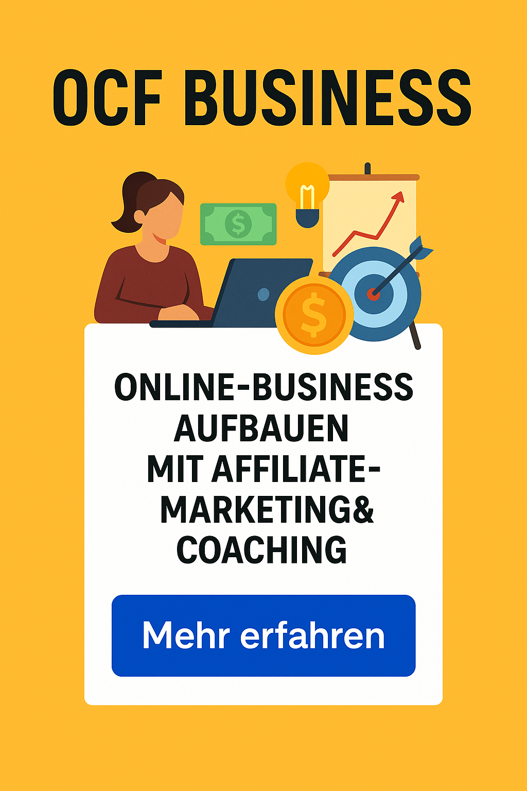 Promotionales Werbebild für das OCF Business – Online Geld verdienen mit System und künstlicher Intelligenz